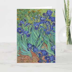 Van Gogh Classic Painting Irises Floral Botanical Card