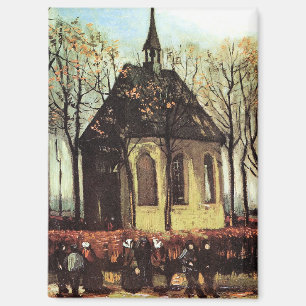 Van Gogh - Congregation Leaving Reformed Church Magnet