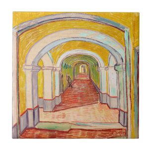 Van Gogh Corridor Asylum Yellow Impressionist Art Tile