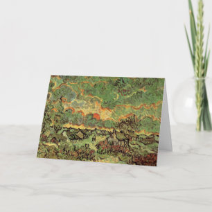 Van Gogh Cottages Cypresses Reminiscence of North Card