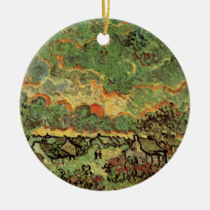 Van Gogh Cottages Cypresses Reminiscence of North Ceramic Tree Decoration