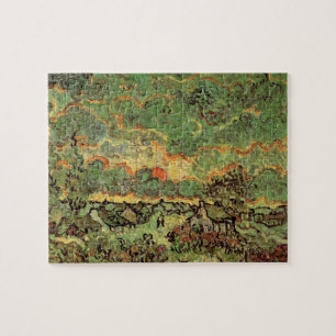 Van Gogh Cottages Cypresses Reminiscence of North Jigsaw Puzzle