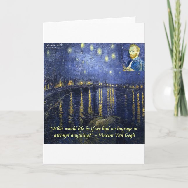 Van Gogh Courage Quote Card (Front)