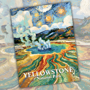 Van Gogh Custom Yellowstone National Park Travel Postcard