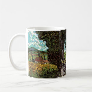 Van Gogh Cypresses with Two Female Figures Coffee Mug