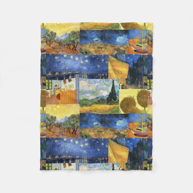 Van Gogh Dream Paintings Art Fleece Blanket (Front)