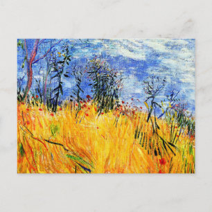 Van Gogh - Edge of a Wheat Field with Poppies Post Postcard