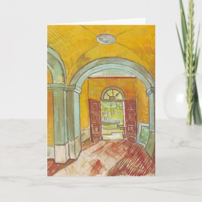Van Gogh Entrance Hall of Saint Paul Hospital Card (Front)