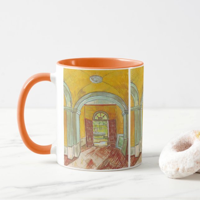 Van Gogh Entrance Hall of Saint Paul Hospital Mug (With Donut)