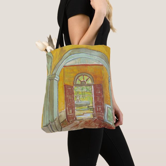 Van Gogh Entrance Hall of Saint Paul Hospital Tote Bag (Close Up)