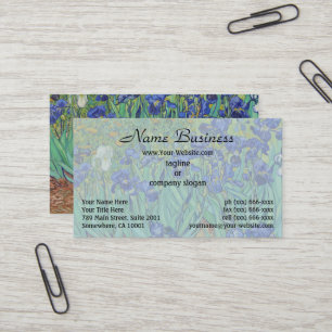 Van Gogh Famous Blue Irises Floral Oil Painting Business Card