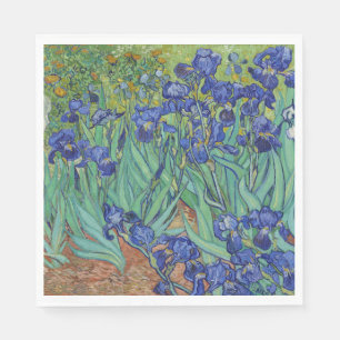 Van Gogh Famous Blue Irises Floral Oil Painting Napkin