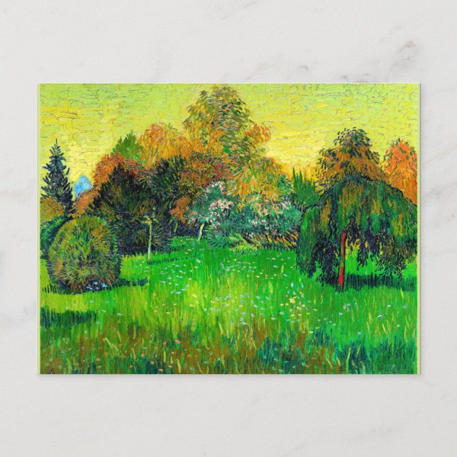 Van Gogh famous  painting, The Poet's Garden Postcard (Front)