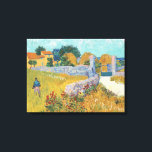 Van Gogh Farmhouse in Provence Gallery Wrapped Art Canvas Print<br><div class="desc">One of history's most beloved painters, Vincent van Gogh, and this famous work, Farmhouse in Provence, is lovingly digitally restored, brightened and recolored for today. The edges of the painting are wrapped around the frame in gallery-wrap style to create a truly beautiful Van Gogh reproduction for your home. Vincent van...</div>