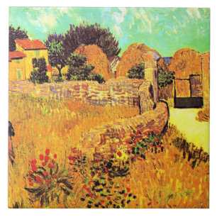 Van Gogh - Farmhouse in Provence Tile