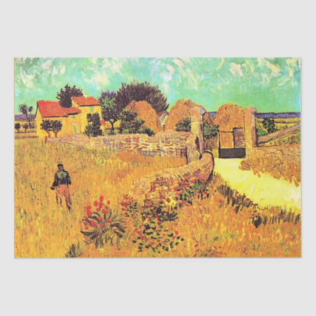 Van Gogh - Farmhouse in Provence Tissue Paper (Front)