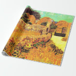 Van Gogh - Farmhouse in Provence Wrapping Paper<br><div class="desc">Farmhouse in Provence,  famous painting by Vincent van Gogh</div>