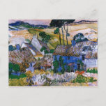 Van Gogh - Farms near Auvers Postcard<br><div class="desc">Vincent van Gogh landscape painting,  Farms near Auvers</div>