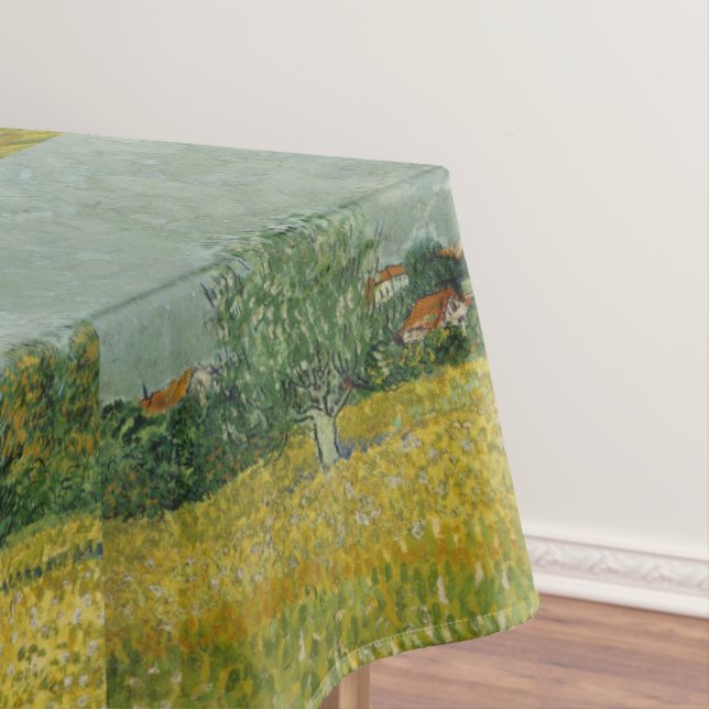 Van Gogh Field With Flowers Near Arles Tablecloth (In Situ)