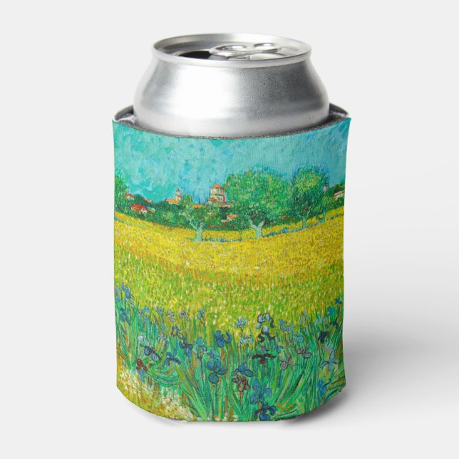 Van Gogh Field with Irises Near Arles Can Cooler (Can Front)
