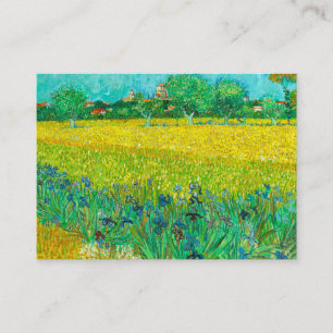 Van Gogh Field with Irises Near Arles Enclosure Card
