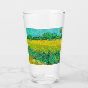 Van Gogh Field with Irises Near Arles Glass