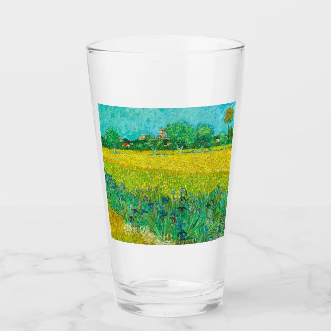 Van Gogh Field with Irises Near Arles Glass (Front)