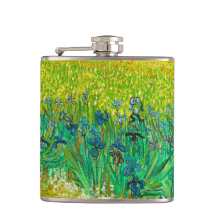 Van Gogh Field with Irises Near Arles Hip Flask