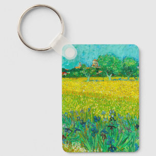 Van Gogh Field with Irises Near Arles Key Ring
