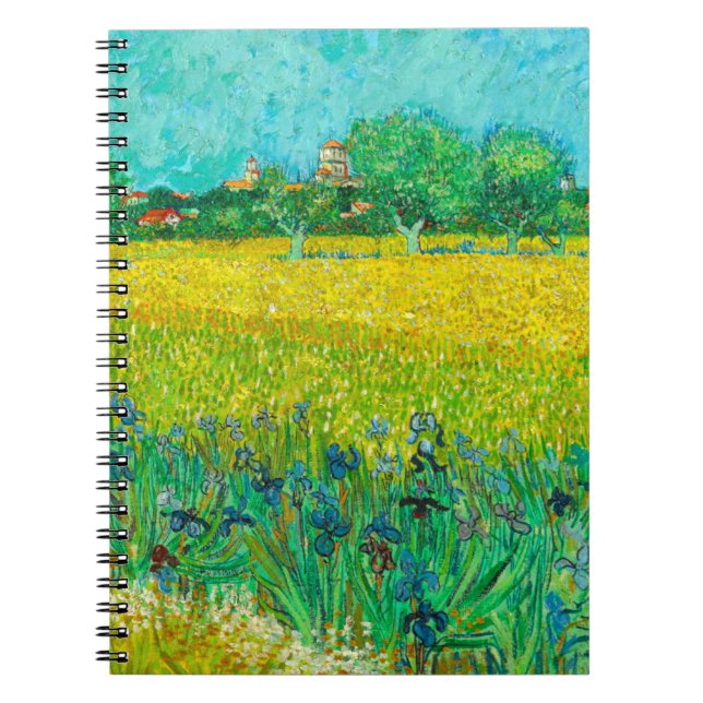 Van Gogh Field with Irises Near Arles Notebook (Front)