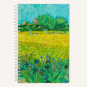 Van Gogh Field with Irises Near Arles Notebook