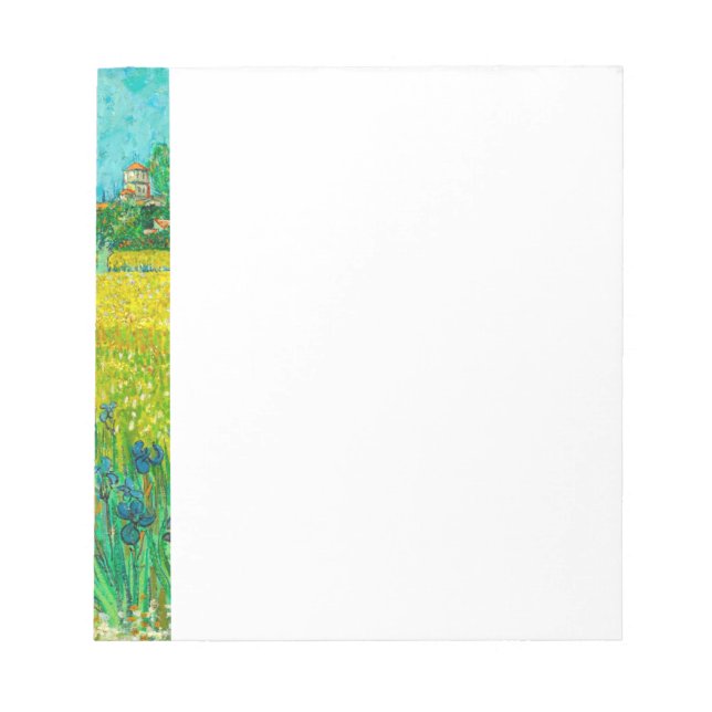 Van Gogh Field with Irises Near Arles Notepad (Front)