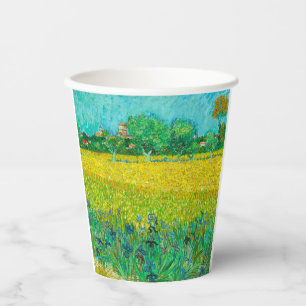 Van Gogh Field with Irises Near Arles Paper Cups