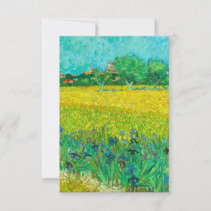 Van Gogh Field with Irises Near Arles RSVP Card