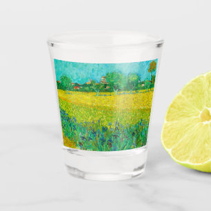 Van Gogh Field with Irises Near Arles Shot Glass