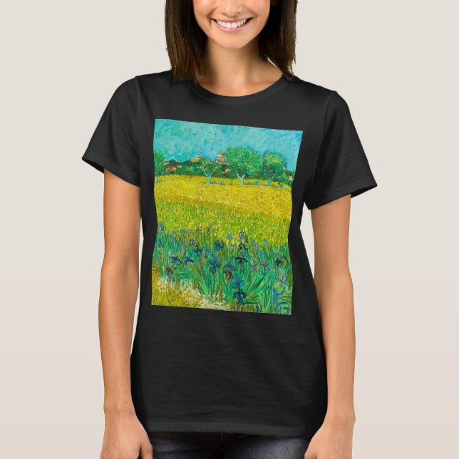 Van Gogh Field with Irises Near Arles T-Shirt (Front)