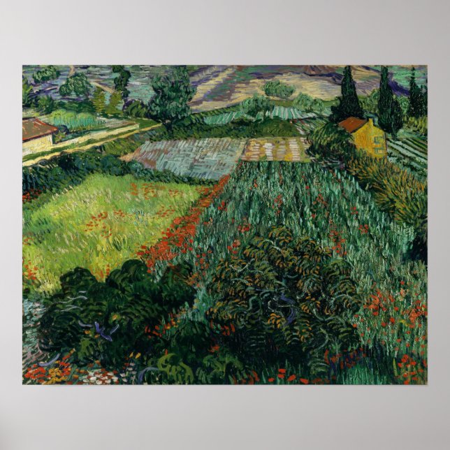 Van Gogh - Field With Poppies 1889 Poster (Front)