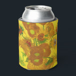 Van Gogh Fifteen Sunflowers In A Vase Fine Art Can Cooler<br><div class="desc">Vincent Van Gogh Fifteen Sunflowers In A Vase Sunflowers (original title, in French: Tournesols) are the subject of two series of still life paintings by the Dutch Post-Impressionist painter Vincent van Gogh. Art by Vincent van Gogh Movement: Post-Impressionism Artistic beautiful floral vintage fine art painting featuring fifteen sunflowers in a...</div>
