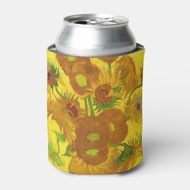 Van Gogh Fifteen Sunflowers In A Vase Fine Art Can Cooler (Can Front)