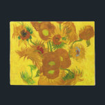 Van Gogh Fifteen Sunflowers In A Vase Fine Art Doormat<br><div class="desc">Vincent Van Gogh Fifteen Sunflowers In A Vase Sunflowers (original title, in French: Tournesols) are the subject of two series of still life paintings by the Dutch Post-Impressionist painter Vincent van Gogh. Art by Vincent van Gogh Movement: Post-Impressionism Artistic beautiful floral vintage fine art painting featuring fifteen sunflowers in a...</div>