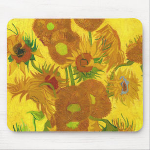 Van Gogh Fifteen Sunflowers In A Vase Fine Art Mouse Mat