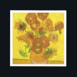 Van Gogh Fifteen Sunflowers In A Vase Fine Art Napkin<br><div class="desc">Vincent Van Gogh Fifteen Sunflowers In A Vase Sunflowers (original title, in French: Tournesols) are the subject of two series of still life paintings by the Dutch Post-Impressionist painter Vincent van Gogh. Art by Vincent van Gogh Movement: Post-Impressionism Artistic beautiful floral vintage fine art painting featuring fifteen sunflowers in a...</div>