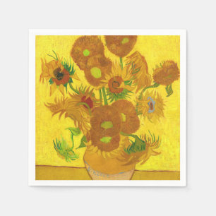 Van Gogh Fifteen Sunflowers In A Vase Fine Art Napkin