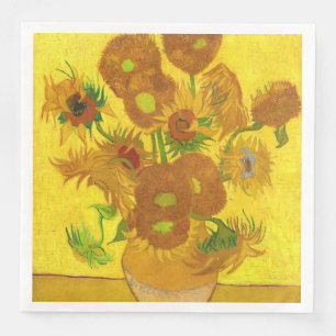 Van Gogh Fifteen Sunflowers In A Vase Fine Art Napkin