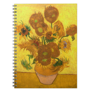 Van Gogh Fifteen Sunflowers In A Vase Fine Art Notebook