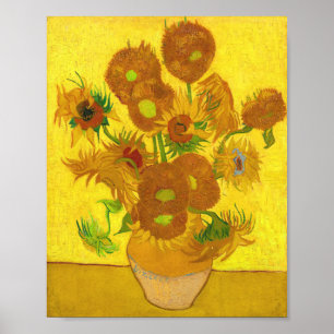 Van Gogh Fifteen Sunflowers In A Vase Fine Art Poster
