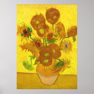 Van Gogh Fifteen Sunflowers In A Vase Fine Art Poster