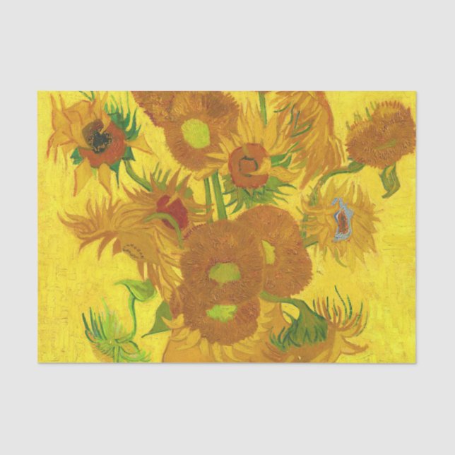 Van Gogh Fifteen Sunflowers In A Vase Fine Art Tissue Paper (Front)
