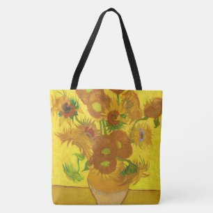 Van Gogh Fifteen Sunflowers In A Vase Fine Art Tote Bag