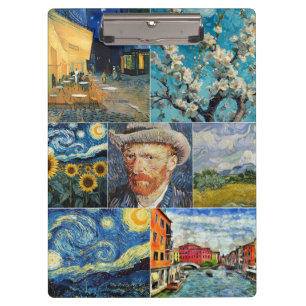 Van Gogh Fine Art Collage Clipboard
